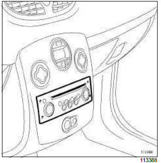 Renault Clio. Radio: List and location of components