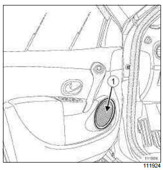 Renault Clio. Front speakers: Removal - Refitting