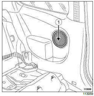 Renault Clio. Rear speakers: Removal - Refitting