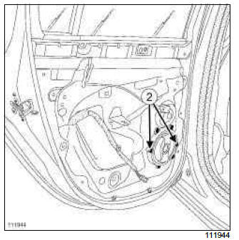 Renault Clio. Rear speakers: Removal - Refitting