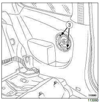 Renault Clio. Rear speakers: Removal - Refitting