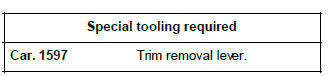 Renault Clio. Display: Removal - Refitting