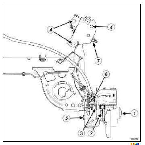 Renault Clio. Rear axle system: Tightening torque