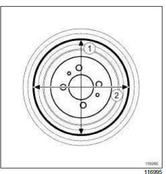 Renault Clio. Rear brake drum: Description