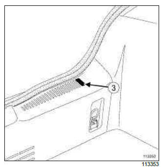 Renault Clio. Rear end panel lining: Removal - Refitting