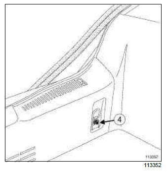 Renault Clio. Rear end panel lining: Removal - Refitting