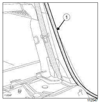 Renault Clio. Rear inner sill upper trim: Removal - Refitting