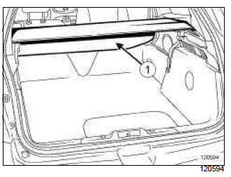 Renault Clio. Rear loading trim: Removal - Refitting