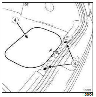 Renault Clio. Rear loading trim: Removal - Refitting