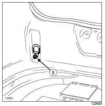 Renault Clio. Rear loading trim: Removal - Refitting