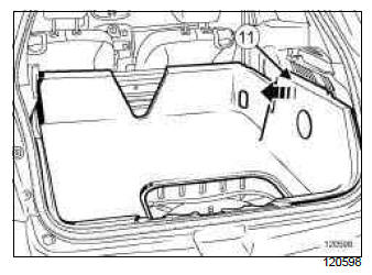 Renault Clio. Rear loading trim: Removal - Refitting