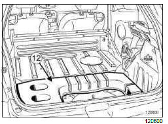 Renault Clio. Rear loading trim: Removal - Refitting