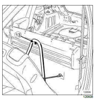 Renault Clio. Rear loading trim: Removal - Refitting