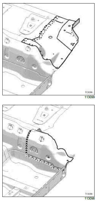 Renault Clio. Rear floor