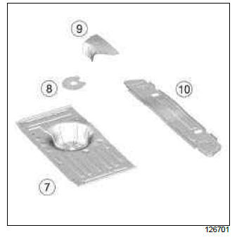 Renault Clio. Rear floor