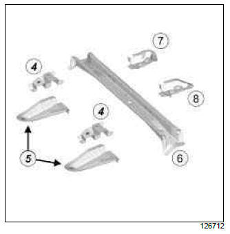 Renault Clio. Rear floor centre cross member