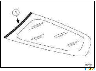 Renault Clio. Rear quarter panel window: Removal - Refitting