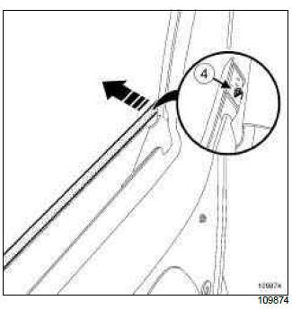 Renault Clio. Rear side door fixed window: Removal - Refitting