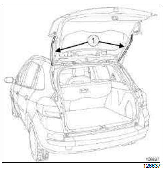 Renault Clio. Rear screen: Removal - Refitting