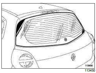 Renault Clio. Rear screen: Removal - Refitting
