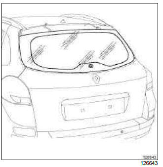 Renault Clio. Rear screen: Removal - Refitting