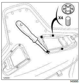 Renault Clio. Rear seat access mechanisms: Removal - Refitting