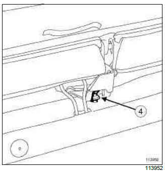 Renault Clio. Single unit rear bench seatback: Removal - Refitting