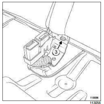 Renault Clio. 1/3 and 2/3 rear bench seatback: Removal - Refitting