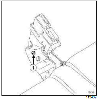 Renault Clio. Rear bench seat mechanism: Removal - Refitting