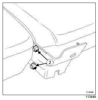 Renault Clio. Rear bench seat mechanism: Removal - Refitting