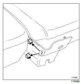 Renault Clio. 1/3 and 2/3 rear bench seatback trim: Removal - Refitting
