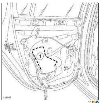 Renault Clio. Rear side door lock: Removal - Refitting