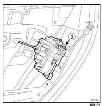 Renault Clio. Rear side door lock: Removal - Refitting