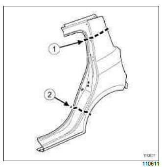 Renault Clio. Rear wing panel