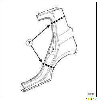 Renault Clio. Rear wing panel