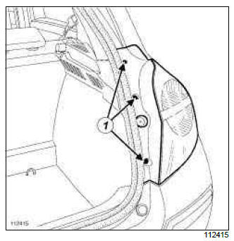 Renault Clio. Rear wing light: Removal - Refitting