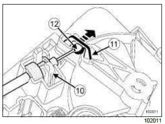 Renault Clio. Recirculation control cable: Removal - Refitting