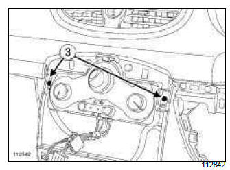 Renault Clio. Recirculation control cable: Removal - Refitting