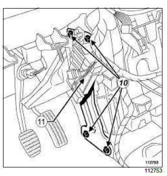 Renault Clio. Recirculation motor: Removal - Refitting