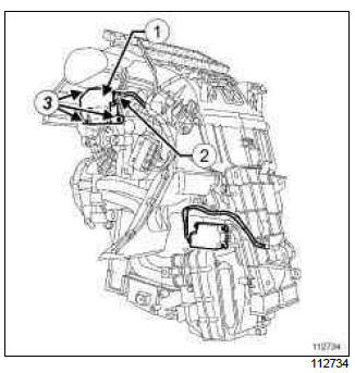 Renault Clio. Recirculation motor: Removal - Refitting