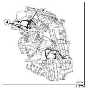 Renault Clio. Recirculation motor: Removal - Refitting