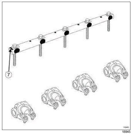 Renault Clio. Camshaft: Removal - Refitting