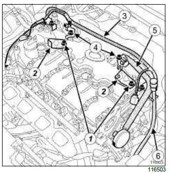 Renault Clio. Oil decanter: Removal - Refitting