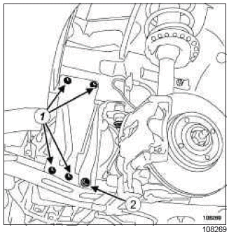 Renault Clio. Lower cover: Removal - Refitting