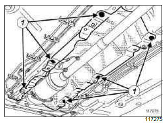 Renault Clio. Particle filter temperature sensors: Removal - Refitting