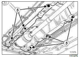 Renault Clio. Particle filter temperature sensors: Removal - Refitting