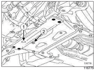 Renault Clio. Lower cover: Removal - Refitting