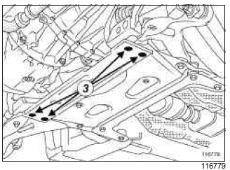 Renault Clio. Lower cover: Removal - Refitting