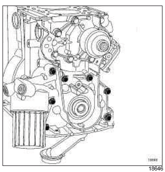 Renault Clio. Oil pump: Removal - Refitting