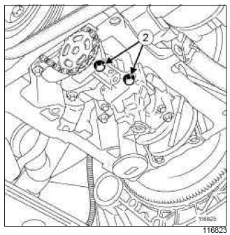 Renault Clio. Oil pump: Removal - Refitting